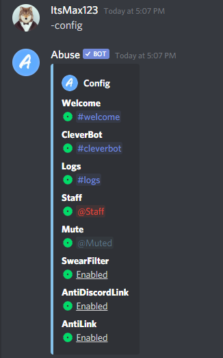abuse discord bot configuration
